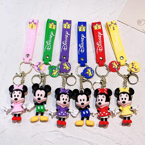 Neu eingetroffen: 3D-PVC-Schlüsselanhänger im kreativen Anime-Stil, Taschenanhänger für Schüler, süßer Tanz-Mickey-Minnie-Schlüsselanhänger - Product Image 2