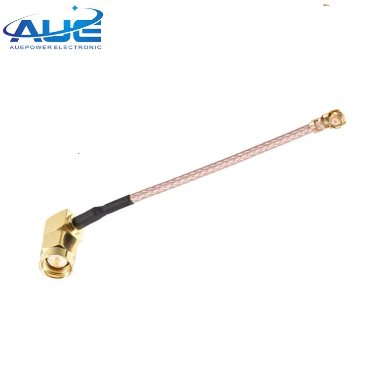 U.FL para SMA Macho Ângulo Direito Pigtail Antena RG178 Baixa Perda de Cabo Coaxial, Conector do Adaptador Coaxial RF