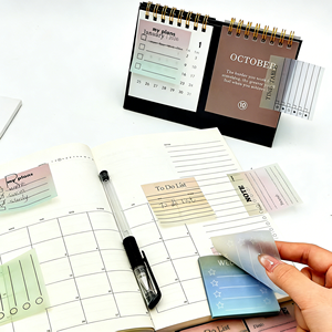 Blocco Note Adesivo Multicolore Quadrato per Lista delle Attività, Pianificazione Settimanale, Tabella Oraria, Carta Traslucida Biodegradabile - Product Image 1