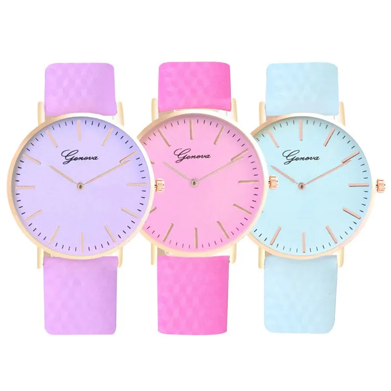 New Fashion Simple Style Temperature Change Color Women Watch Sun UV Color Change Lady Quartz Wristwatches Relogio Feminino