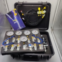 5 Gauges Hydraulic Pressure Measuring Instruments Digital Hydraulic Pressure Measurement Kit with 5 Gauge