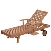 Superqualitative langlebige Teakholz-Madison-Sonnenlehne mit Arm Outdoor-Garden-Park-Patio-Möbel Indonesien