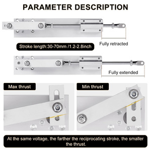 Dc 12V đột quỵ 15 ~ 150 mét bánh có thể điều chỉnh kính thiên văn động cơ qua lại chu kỳ tuyến tính thiết bị truyền động - Product Image 3