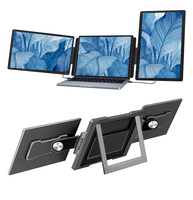 Moniteur portable de 14 pouces avec type C, support rotatif à 360 degrés et écran triple pour ordinateur portable, Full HD 1920x1080