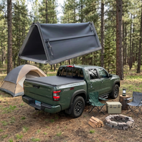 Couverture de benne pliable en trois parties en alliage d'aluminium souple avec verrouillage pour Chevrolet Silverado et Ford Ranger 2010+