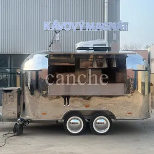Carrito de Comida Móvil Popular en la UE, de Acero Inoxidable, Remolque de Comida Móvil para Viajes Familiares con Certificación CE - Product Image 2