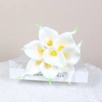 Bunga Calla Lily Mini Buatan Tangan PU Realistis Impor dari Cina, Dekorasi Rumah, Perlengkapan Fotografi Pernikahan, Sentuhan Lembut