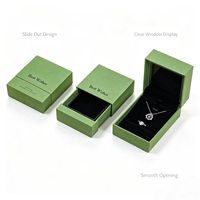 Boîte à bijoux coulissante avec logo personnalisé, boîte cadeau rigide en papier pour collier, bracelet, montre, parfum, faux ongles, pendentif, emballage