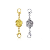 Bijoux Macho : Bracelet à fermoir magnétique en alliage électroplaqué en forme de rose, double tête, à griffes de homard, pour bijoux DIY – Meilleures ventes