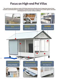 <span class=keywords><strong>Casa</strong></span> para Perros Grandes, Diseño de Hierro Forjado, Resistente a la Lluvia, al Sol y al Calor, Cómoda y Segura, Apta para Uso en Exteriores - Product Image 4