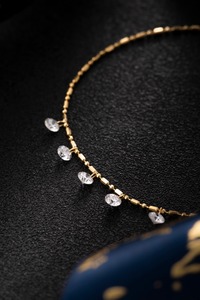 Classic 18K <b>Solid</b> White <b>Gold</b> 0.6ct Round Brilliant Lab Grown Diamond <b>Bangle</b> Bracelet | Round Brilliant Cut Lab Created Diamond - Product Image 3