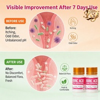 Capsules d'acide borique naturel OEM ODM sous marque privée pour l'hygiène intime féminine, équilibre du pH, soutien quotidien doux pour les femmes, vente en gros