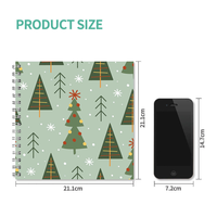 Carnet de notes Kawaii avec reliure spirale en forme de sapin de Noël, journal personnalisé pour l'auto-soin des étudiants