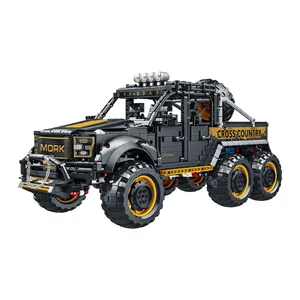 MORK 022016-1 1:8 Raptor hitam SUV teknik mobil RC bata bangunan blok mainan pembelajaran anak-anak