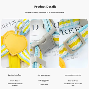 สายจูงสัตว์เลี้ยงระบายอากาศได้ดีดีไซน์ใหม่รุ่น Fishprincess ปรับได้ง่ายไม่ดึงสุนัขนุ่มเสื้อกั๊กไนลอนสุนัขที่ทนทาน - Product Image 5