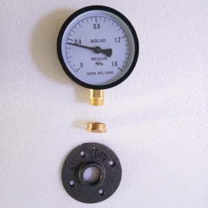 Manomètre de pression Steampunk en fer malable, 3/<span class=keywords><strong>4</strong></span> ", tuyaux d'eau, Style ancien rustique, Loft urbain, salon, fait à la main - Product Image 2