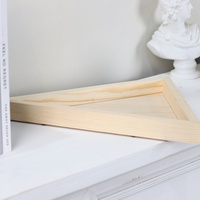 Placa de Pared de Madera con Diseño de Árbol de Navidad, Decoración Rústica para las Fiestas, Letrero con Marco Triangular, Adorno de Estilo Rústico, Fabricante Personalizado OEM