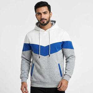 Men's Winter Half Zip Hoodie 100% Cotton Thickened <b>Velour</b> Fabric Oversized Fit Trendy Fashion Long Sleeve Hooded <b>Sweatshirt</b> - Product Image 1