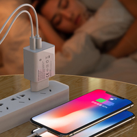 Cargador Rápido USB Tipo-C PD de 25W, QC3.0, Protección OVP y OTP, Enchufe Europeo, Certificado CE ROHS, Adaptador de Corriente para Teléfonos Inteligentes