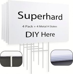 Weatherproof UV Resistant 18x24 Inch <b>Custom</b> Print Yard Signs with H-Stake for Emergency Situations Construction Site Notices - Product Image 5