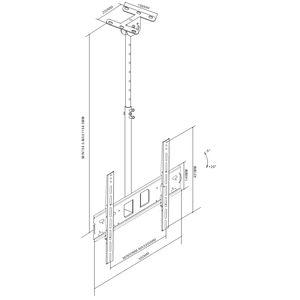 Juming <span class=keywords><strong>TV</strong></span> Trần núi tùy chỉnh chiều cao điều khiển Trần <span class=keywords><strong>TV</strong></span> núi cơ giới phổ quát phù hợp cho hầu hết các <span class=keywords><strong>TV</strong></span> - Product Image 4