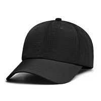 Casquette de baseball en nylon non structuré à 6 panneaux, séchage rapide, imperméable, pour le surf, la course et le sport, avec cordon de serrage réglable