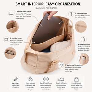 Bolsa de Lona de Nailon Impermeable, Ligera, con Cierre, Gran Capacidad, Personalizada, Moderna, para Gimnasio, Fitness, Entrenamiento, Gimnasia, Novedad 2026 - Product Image 1