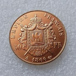 Réplique de pièce de monnaie ancienne française de 50 francs (1862-1868) - Empereur <span class=keywords><strong>Napoléon</strong></span> III - Objet de collection - Product Image 4