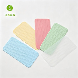 Non-Slip Custom Printed Food Grade Eco-Friendly BPA Free Rectangle <b>Silicone</b> Baby Placemats with Custom Color - Product Image 3