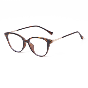 <span class=keywords><strong>Lunettes</strong></span> anti-lumière bleue œil de chat tendance ADE WU PSTY86110M pour femme, monture noire, branches métalliques, verres bloquant la lumière bleue, vente en gros - Product Image 4