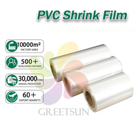 Films rétractables transparents en PVC pour emballage, étiquettes, film rétractable imprimable en PVC, fourniture en gros d'usine