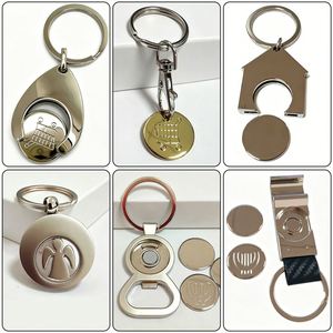 Personalized Engraved Shopping Cart Coin Keychain Custom Design Metal Keyring for Promotional Giveaway - Product Image 3