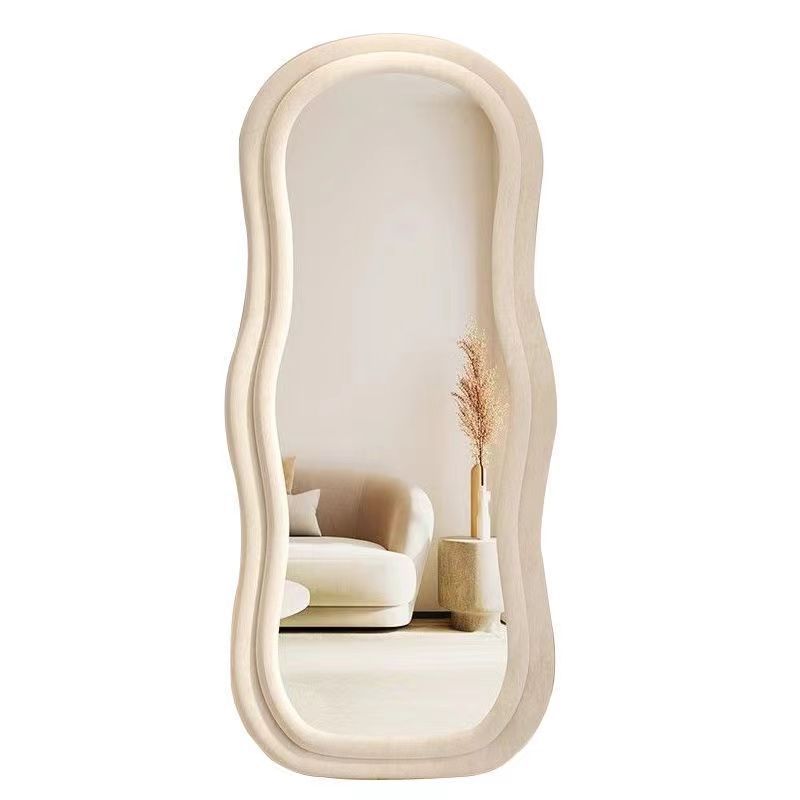 Wellenförmiger Ganzkörper spiegel mit Halterung Dekor Große Wand spiegel Mädchen Schlafzimmer Schlafzimmer Bodenst änder Schmink spiegel| Alibaba.com