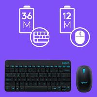 Untuk MK245 RGB Mini Tahan Air Nirkabel Kombinasi Keyboard Mouse Kantor Komputer Mobile Switch Ergonomis