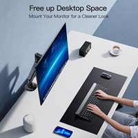 Support d'écran MG simple 32 pouces avec ressort à gaz, fixation de bureau robuste, bras ergonomique réglable en hauteur pour écran LCD, en stock