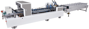 Tự Động Nhỏ Giấy 4/6 Góc Hộp Carton Thư Mục Gluer Máy Kinh Tế Sóng Hộp Dán Gấp Máy Làm - Product Image 2