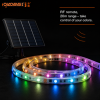 Kit LED solaire de jardin RVB adressable Dream Color 12V 5050RGB 150 LED/m IP65 avec télécommande