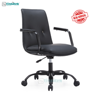 Fauteuil de bureau moderne en cuir PU de Foshan avec dossier haut et moyen, appui-tête pivotant, accoudoirs, idéal pour la maison ou le bureau de direction