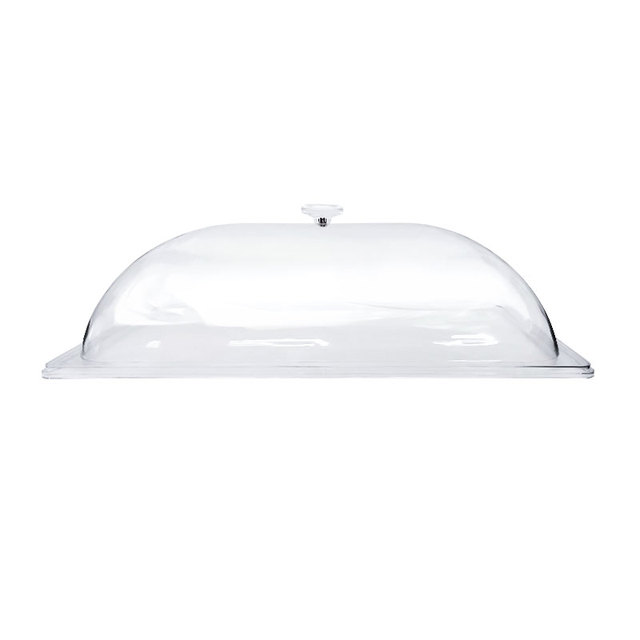 Transparent Plastic Rectangular Cake Cover with Handle PC Material Eco-Friendly Dishwasher Safe Dust Proof for Food Preservation