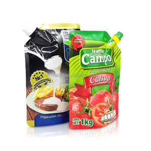 Usine <span class=keywords><strong>d</strong></span>'emballage personnalisé Haiye – Sachet Doypack à bec verseur de qualité alimentaire OEM <span class=keywords><strong>avec</strong></span> buse pour Ketchup, <span class=keywords><strong>Huile</strong></span> de piment, <span class=keywords><strong>Huile</strong></span> de cuisson - Product Image 1