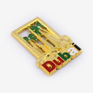 Refrigerador de Metal de tamaño mediano moderno, logotipo personalizable, recuerdo, electrodoméstico, regalos superiores, imán de nevera con forma de Omán Dubai - Product Image 3