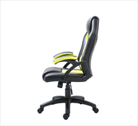 Chaise de bureau et de jeu pivotante de style traditionnel, nouvelle collection, en cuir PU vert frais de haute qualité et tissu MSH, avec structure en acier inoxydable