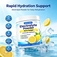 Poudre d'électrolytes personnalisée pour adultes, supplément sans sucre, mélange pour boisson hydratante, 6 électrolytes minéraux, qualité alimentaire, service OEM ODM