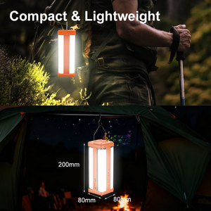 Lanterna <span class=keywords><strong>Solare</strong></span> da Campeggio Ricaricabile con Gancio Telescopico, Luce d'Emergenza Portatile per Tenda - Product Image 5