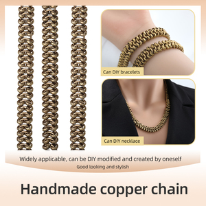 Nhà máy cung cấp nguyên rắn chuỗi đồng thau tinh tế trang trí dây chuyền đồ trang sức cho đồ trang sức phát hiện & thành phần Catena fai da TE - Product Image 6