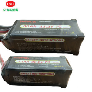 Viwipow 6S 22.2V 22Ah 7C RC 리포 드론 리튬 폴리머 배터리 (RC 모델 비행기 UAV FPV RC 쿼드콥터 드론 배터리용) - Product Image 5