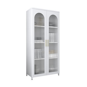 Armadio ad alto aspetto armadio con porta in vetro a tutta altezza armadio a 2 ante per <span class=keywords><strong>oggetti</strong></span> per la casa armadio alto in acciaio per la casa - Product Image 5