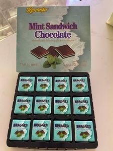 Chocolate Premium Relleno de <span class=keywords><strong>Menta</strong></span> KENLAIFU 60g, Chocolate Negro/Almendras Gourmet con Relleno de Sirope - Barra de Chocolate Sólido Rica y Cremosa - Product Image 4