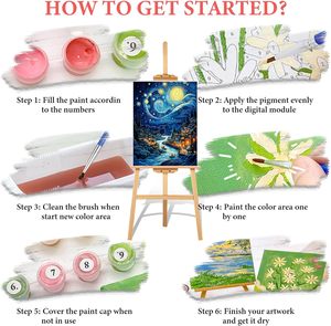 Kit de pintura por números de <span class=keywords><strong>esqueleto</strong></span> DIY para adultos, juego de pinturas acrílicas para principiantes, juego de manualidades para decoración del hogar, regalo para familiares y amigos - Product Image 6