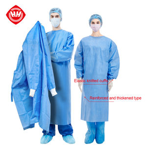 ชุดคลุมผ่าตัดแบบใช้แล้วทิ้งสำหรับแพทย์ ระดับ 3 ยี่ห้อหูเป่ย ไฮซิน สเตรนช์เทน รุ่น CE สีน้ำเงิน แบบหนาพิเศษ สำหรับป้องกันการติดเชื้อ ขายส่ง - Product Image 1